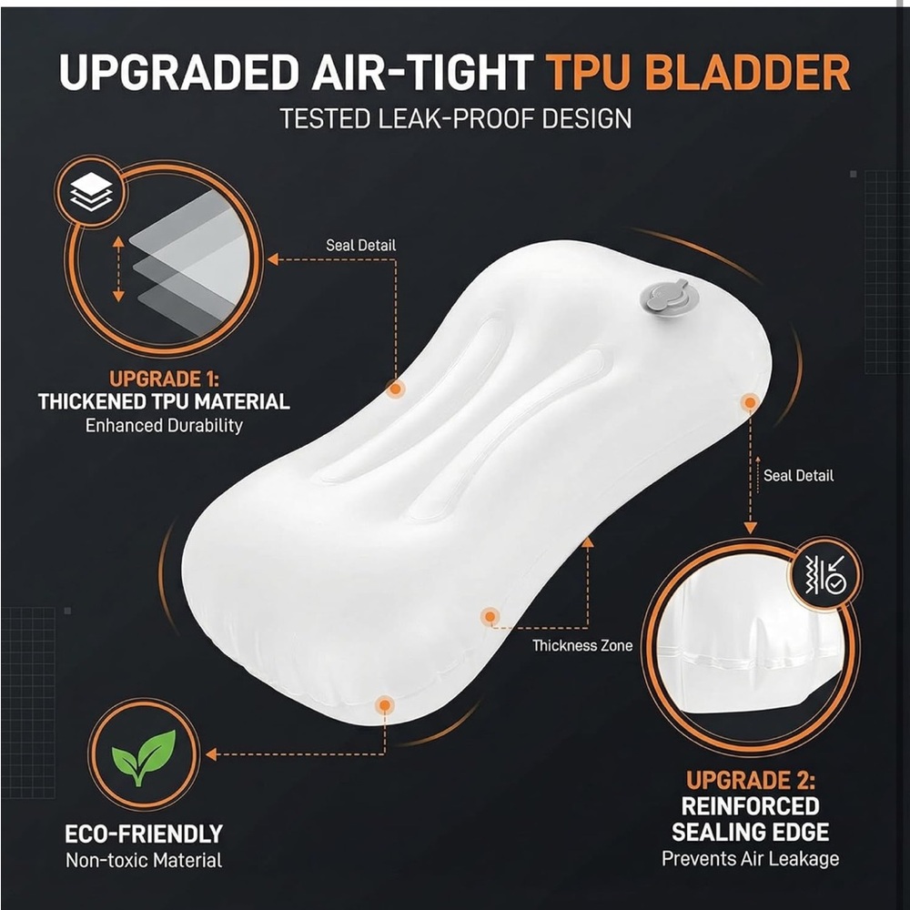 Inflatable camping pillow - Picture 5 of 8